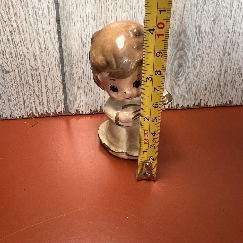 Vintage Christmas lark brand Angel with‎ guitar figurine kitschy